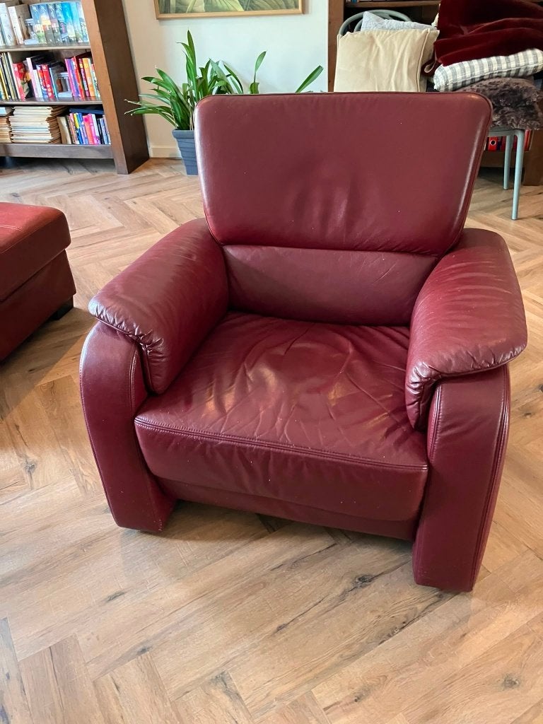 Twee prachtige zit feauteuils (bordeaux rood) gratis, Ophalen, Gebruikt, Klassiek, 75 tot 100 cm