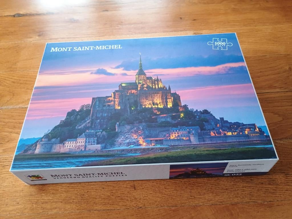 Puzzel van Mont Saint Michel, Ophalen, 500 t/m 1500 stukjes, Zo goed als nieuw