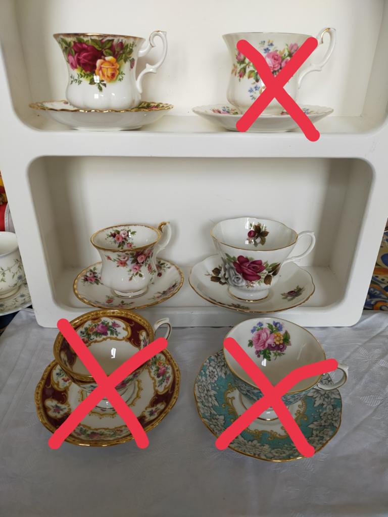 3  kop en schotels Royal Albert €5.- per stuk, Antiek en Kunst, Antiek | Servies compleet, Ophalen of Verzenden