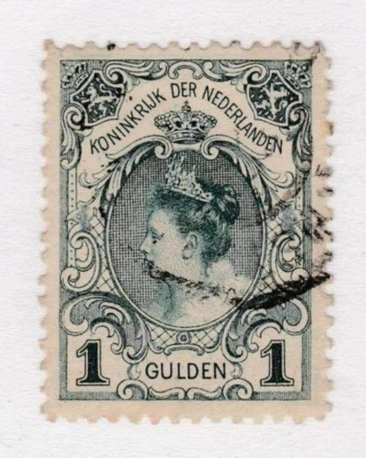Nederland 49, Kroningsgulden uit 1898, gebruikt, Postzegels en Munten, Verzenden, T/m 1940, Gestempeld