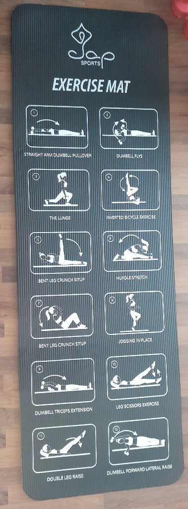 Jap Sports Yogamat - Anti slip met 12 oefeningen, Ophalen, Gebruikt, Yogamat