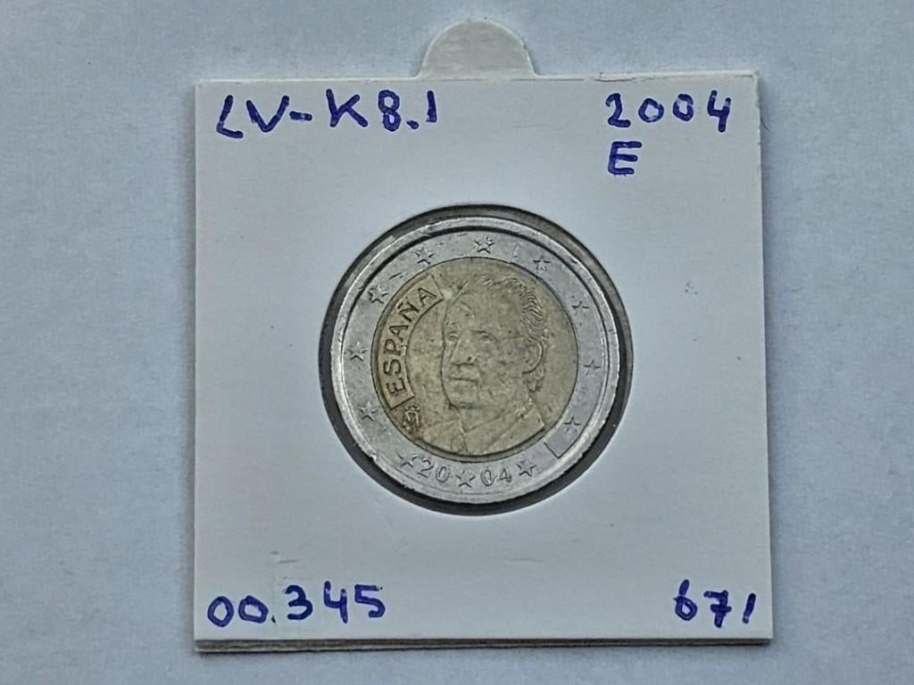 2-euromunt Spanje (E) 2004 Koers LV-K8.1, Ophalen of Verzenden, Spanje, 2 euro, Losse munt