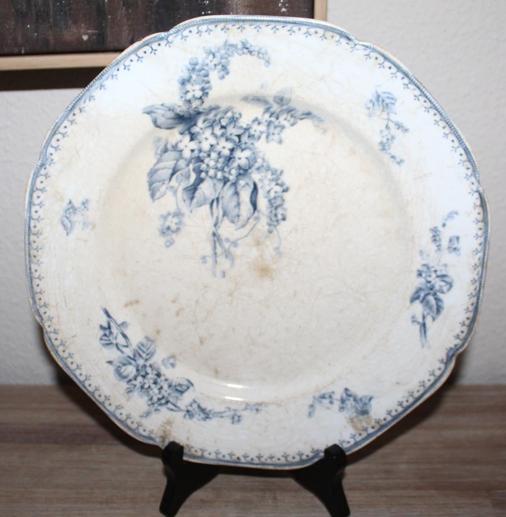 antiek bord decor Meibloem - Regout, Antiek en Kunst, Antiek | Servies los, Ophalen of Verzenden