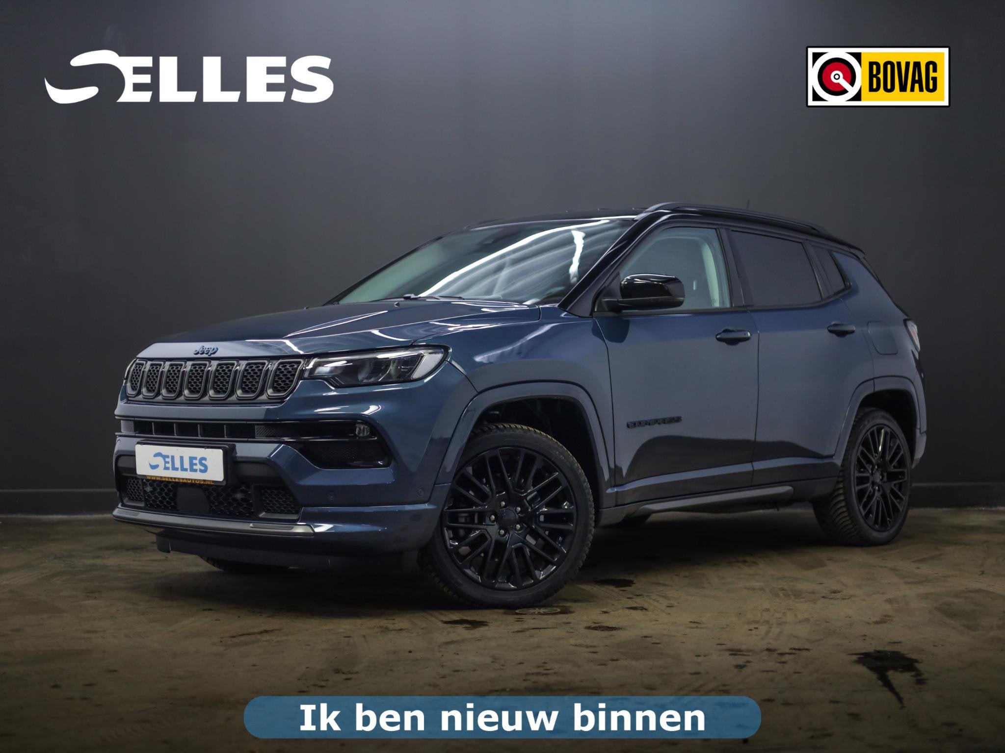 Jeep Compass 4xe 240 Plug-in Hybrid Electric S | 360 Camera, 4 cilinders, Blauw, Bedrijf, Vierwielaandrijving