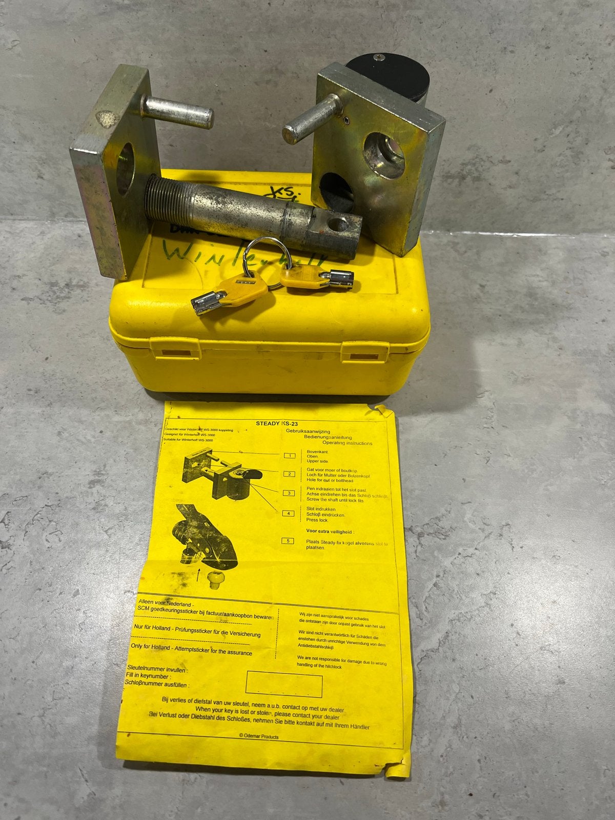 Disselslot Winterhoff Steady KS-23 met SCM keurmerk, Caravans en Kamperen, Ophalen, Gebruikt