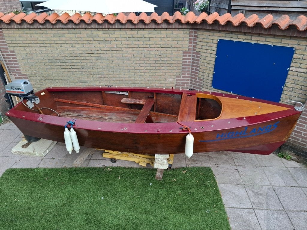 Verbouwde Vintage Vaurien motorboot met 4,5 pk  bu.bo motor., Overige merken, Gebruikt, 4 m, Tot 10 pk