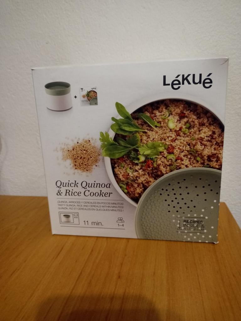 Lékué rijst- quinoakoker voor magnetron wit en groen, Ophalen of Verzenden, Nieuw