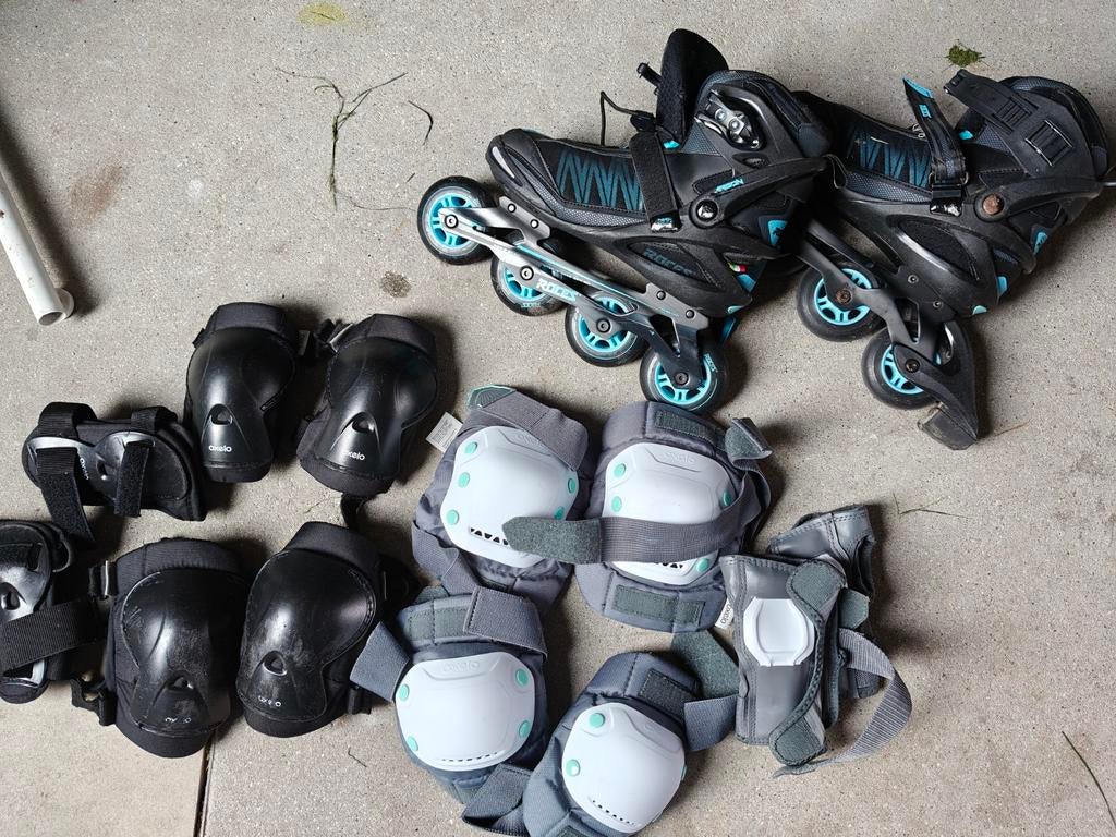 Skeelers met bescherming - Gebruikt, Sport en Fitness, Skeelers, Gebruikt, Roces, Dames, Ophalen