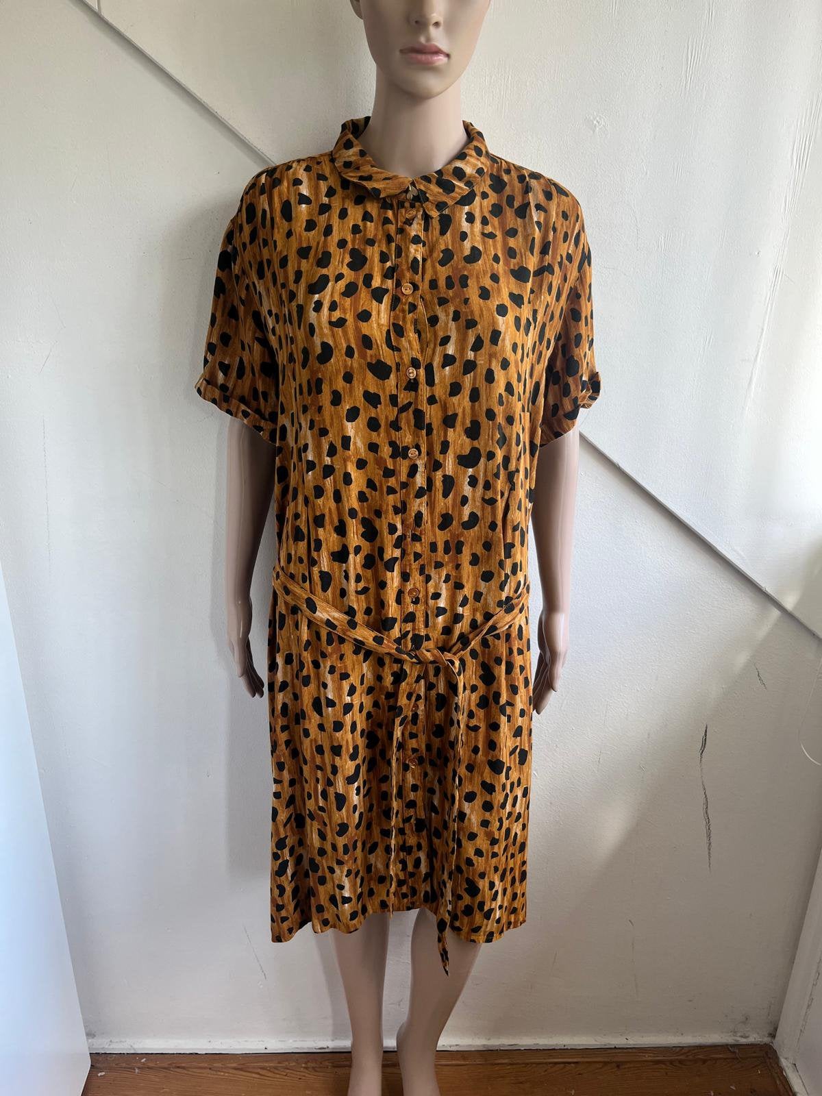 Fabienne Chapot jurk boyfriend Dress maat xl bruin zwart, Bruin, Maat 46/48 (XL) of groter, Ophalen of Verzenden, Zo goed als nieuw