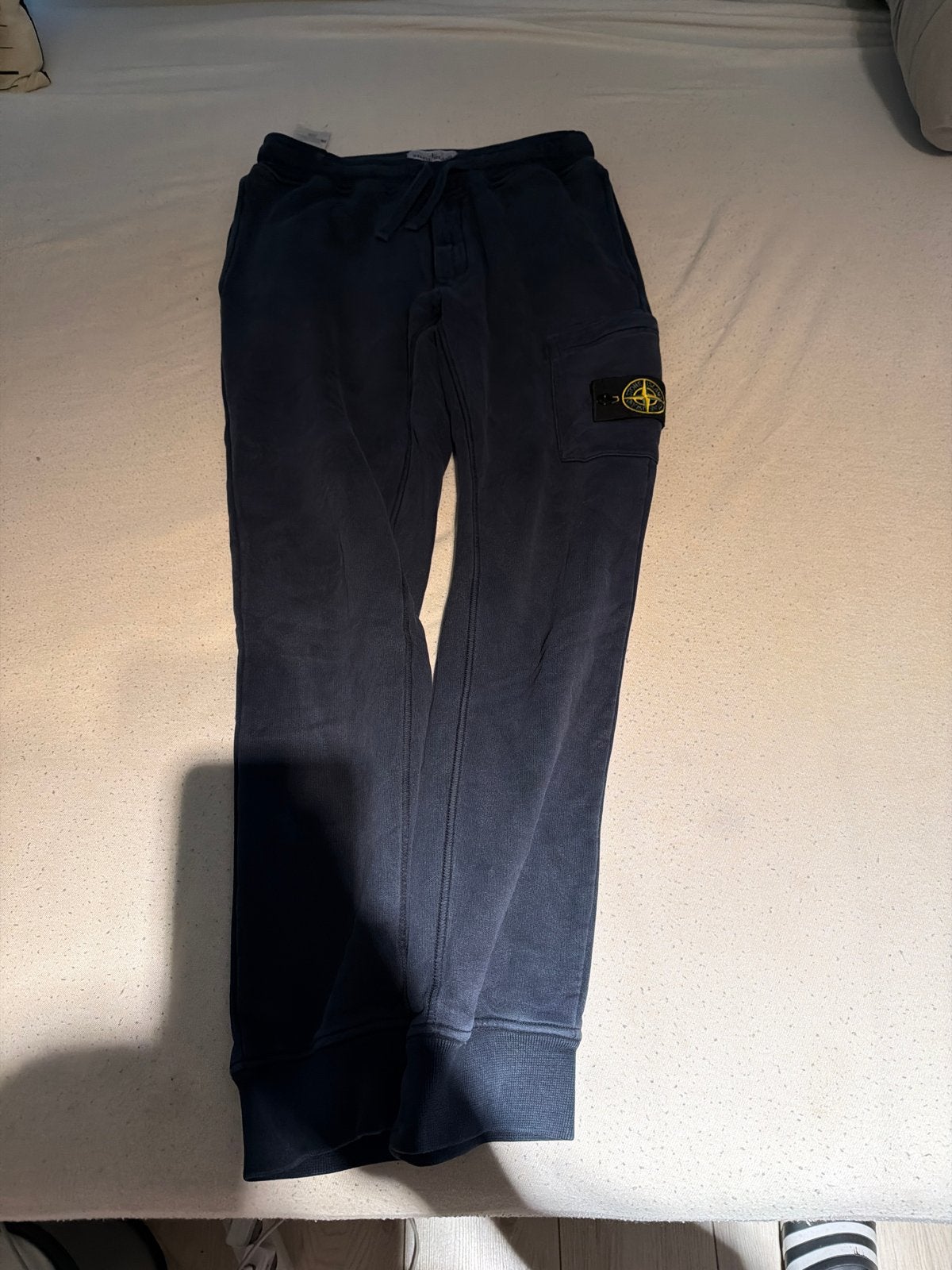 Stone Island Joggingbroek - Donkerblauw, Ophalen of Verzenden, Zo goed als nieuw, Maat 46 (S) of kleiner, Blauw