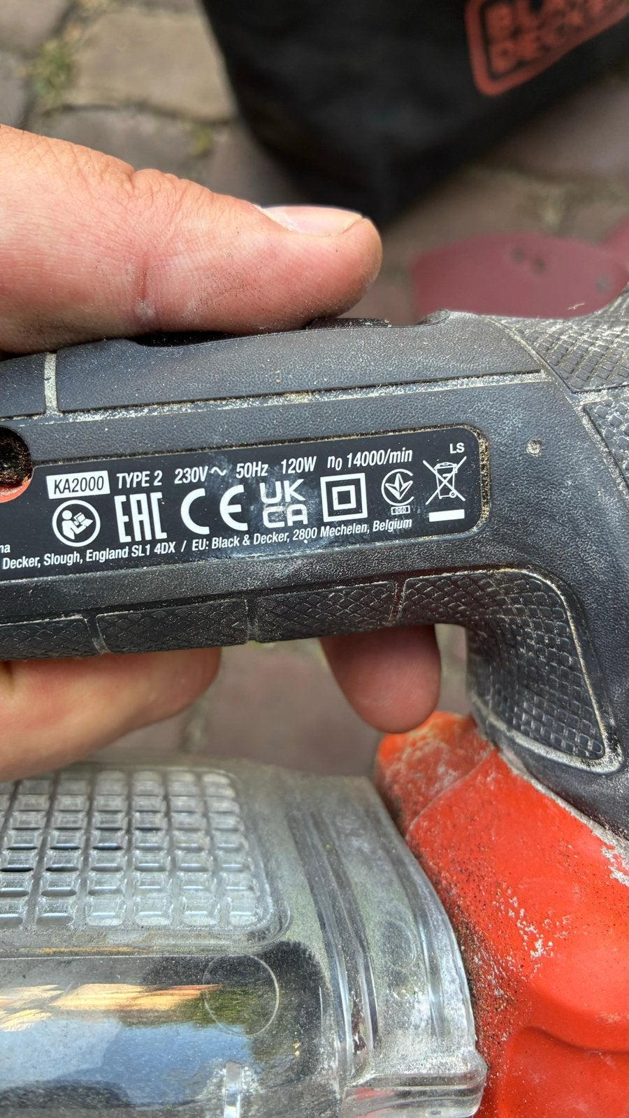 Black&Decker KA2000 vlakschuurmachine 120W, Ophalen of Verzenden, Gebruikt, Minder dan 600 watt, Vlakschuurmachine