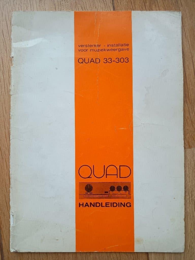 Originele Handleiding Quad 33-303 versterker 1978, Overige merken, Gebruikt, Ophalen of Verzenden, 120 watt of meer