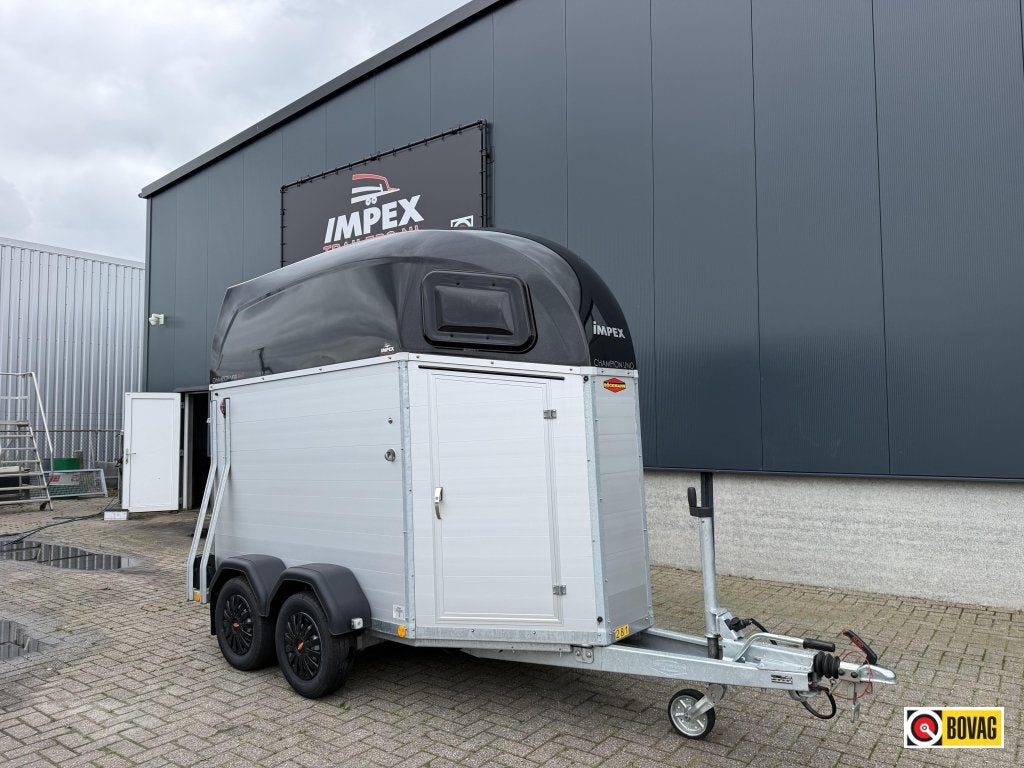 Bij Impex Bockmann 1 1/2 prds geheel aluminium bouwjaar 2025, Dieren en Toebehoren, Gebruikt, Aluminium, 1½-paards trailer