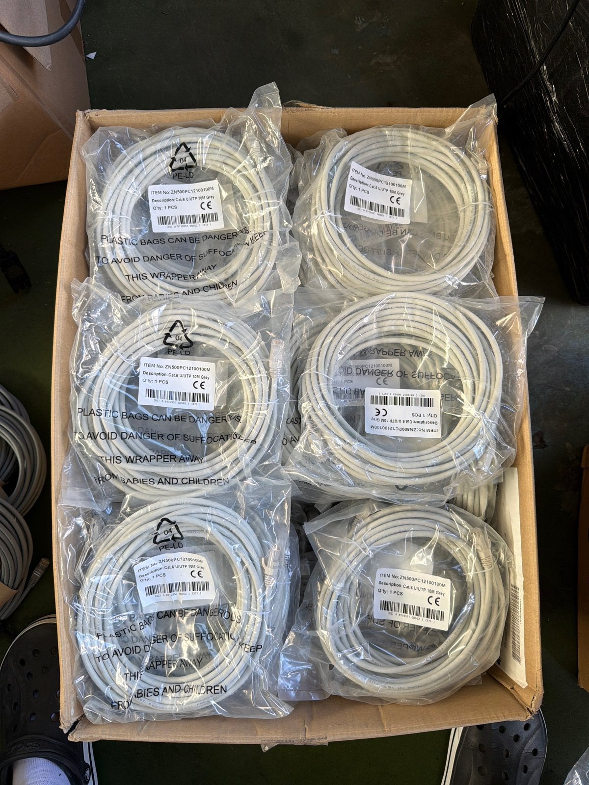 Grote partij 48x CAT.6 UTP netwerkkabel 10 meter (Nieuw), ., Nieuw, Ophalen of Verzenden, .
