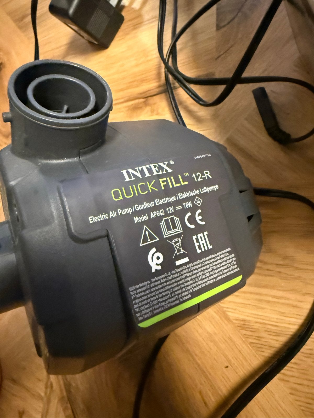 Intex Quick Fill 12-R Elektrische Luchtpomp, Caravans en Kamperen, Luchtpompen, Ophalen of Verzenden, Zo goed als nieuw, Elektrisch