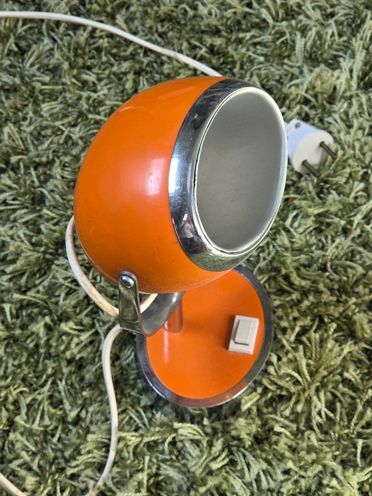 klein, vintage lampje, Huis en Inrichting, Lampen | Tafellampen, Oranje, Ophalen, Gebruikt, Vintage