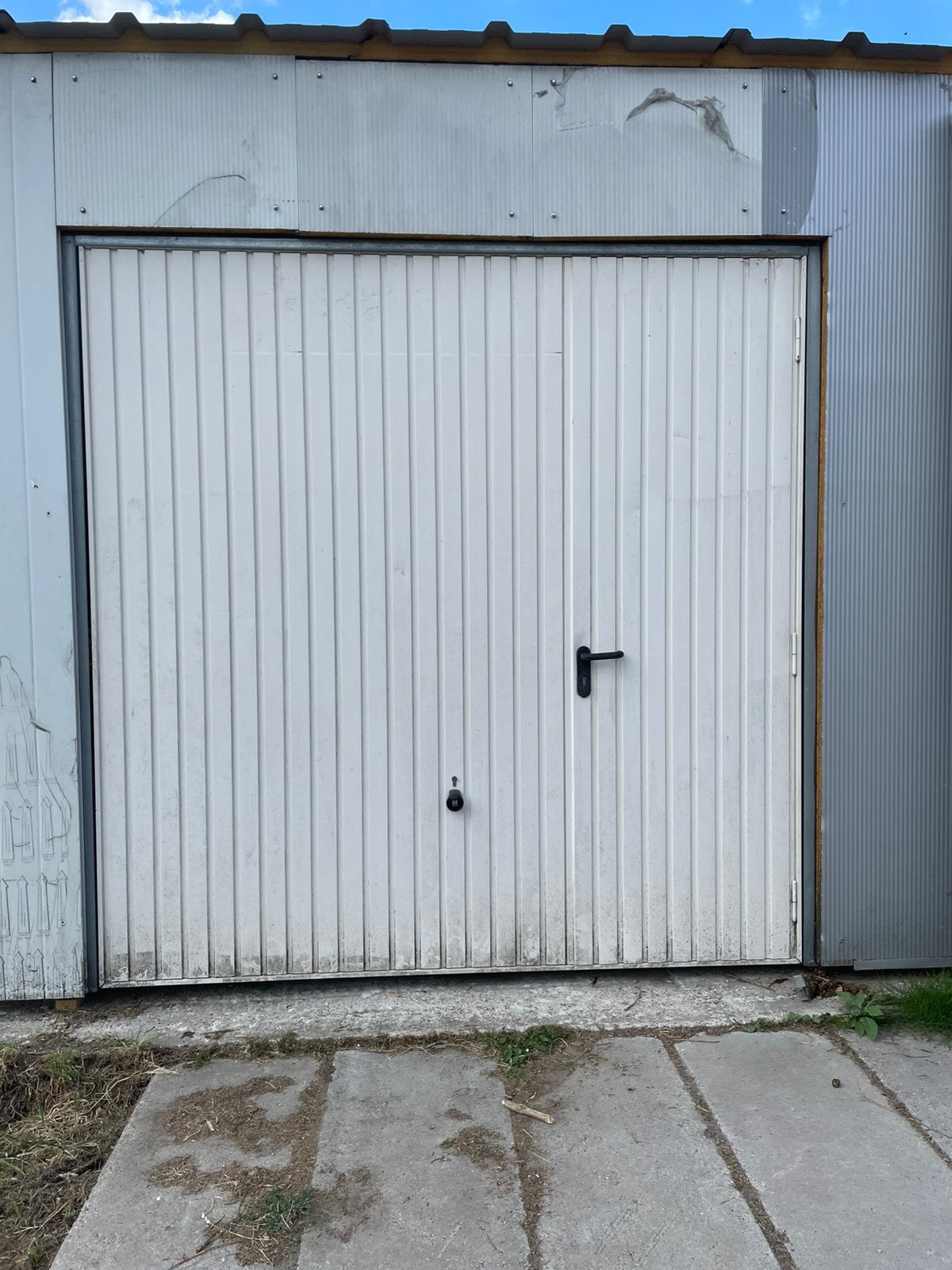 Hormann n80 kanteldeur 2375x2375, Ophalen, 120 cm of meer, Garagedeur, 215 cm of meer