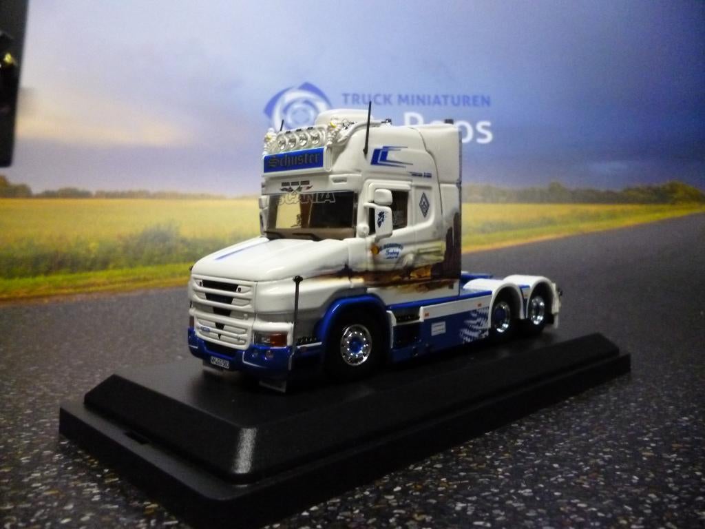 Tekno Scania T 500 Schuster met certificaat, Hobby en Vrije tijd, Modelauto's | 1:50, Nieuw, Bus of Vrachtwagen, Tekno, Ophalen of Verzenden