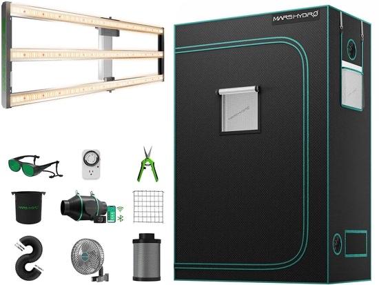 Marshydro Kweektent Set met Kweeklamp en Accessoires, Ophalen of Verzenden, Gebruikt, Kweektent