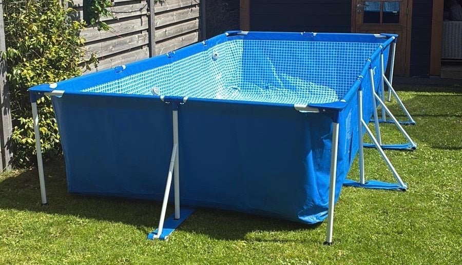 Intex Zwembad 4.5m x 2.2m Rechthoekig incl. 2x warmtemat, Tuin en Terras, Ophalen, Gebruikt, Rechthoekig, Minder dan 80 cm