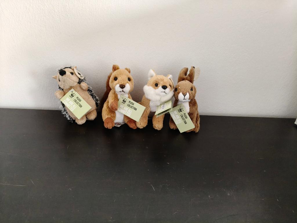 Wwf knuffel vos, egel, haas, eekhoorn, Kinderen en Baby's, Speelgoed | Knuffels en Pluche, Ophalen, Nieuw, Overige typen