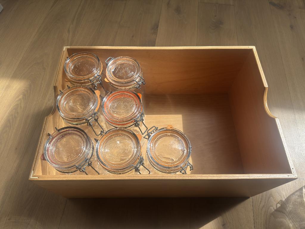 Parfait weck potten, Ophalen of Verzenden, Voorraadpot, Overige merken, Glas