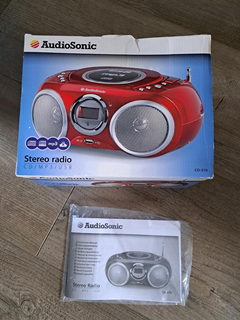 Audiosonic stereo radio, cd, mp3, usb, Ophalen, Discman
