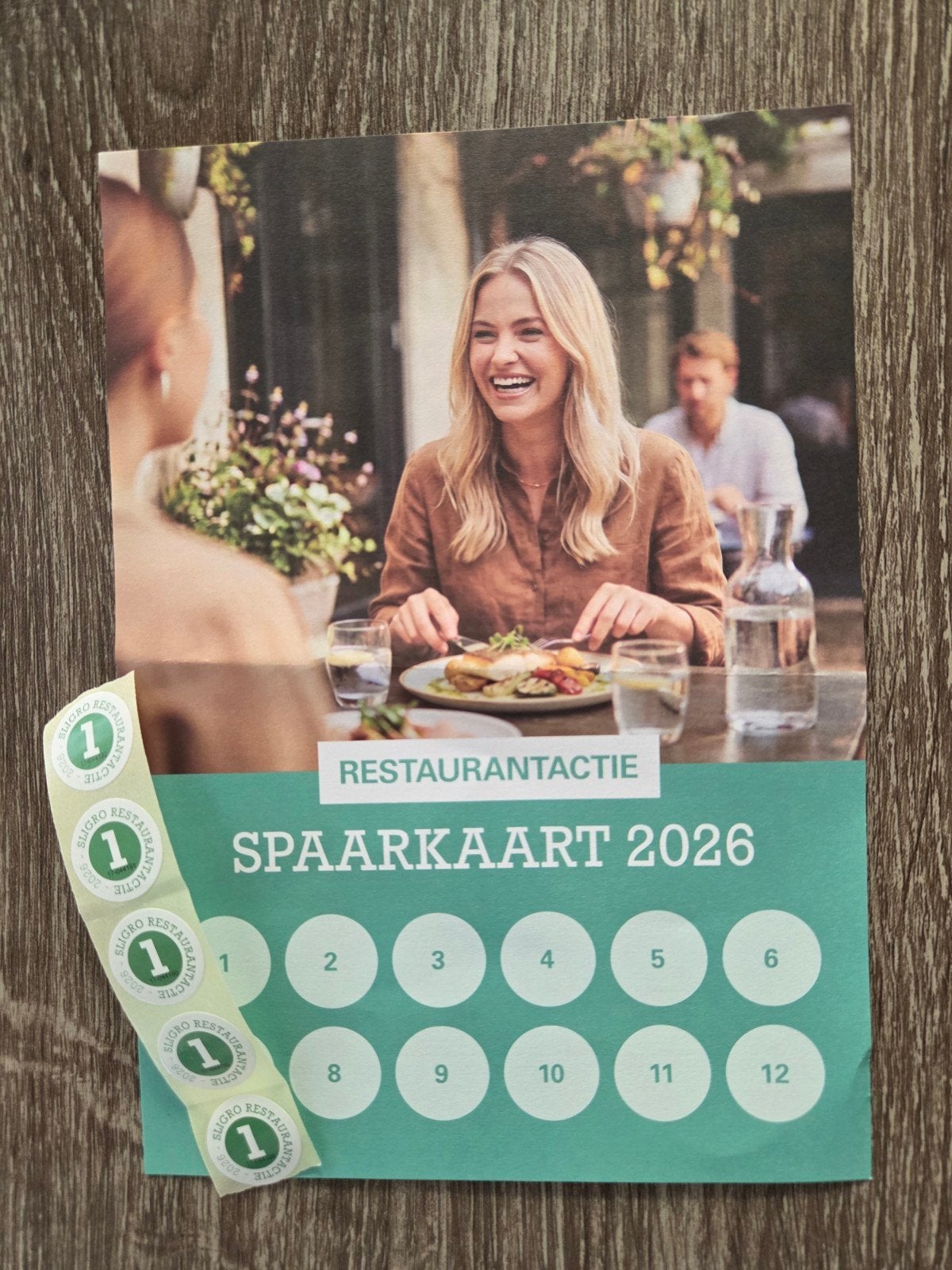 Sligro 5 spaarzegels restaurantactie, Ophalen of Verzenden, Zegels, Bonnen of Punten