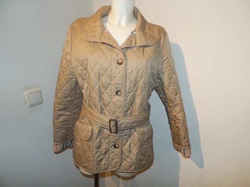 Burberry tussen jas beige ruit voering details met riem ZGAN, Maat 38/40 (M), Verzenden, Beige, Zo goed als nieuw