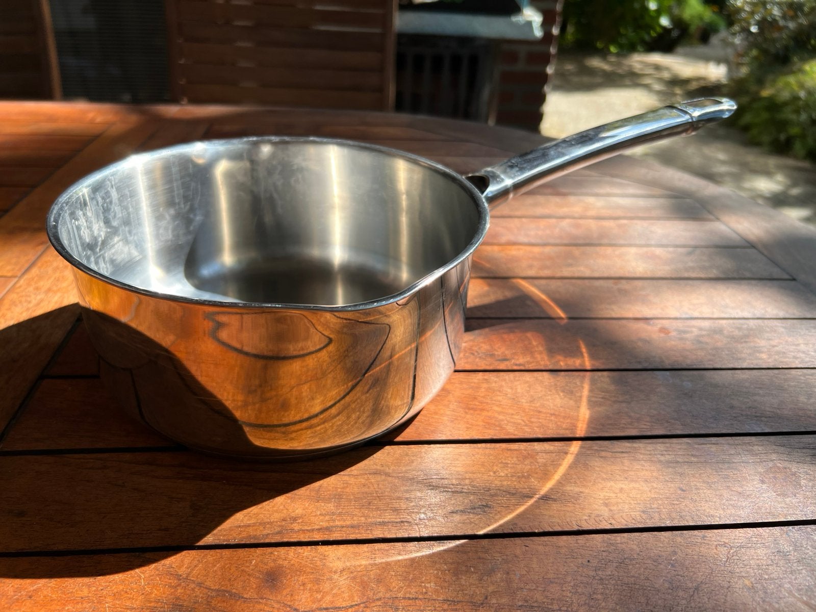 t.k.Masterchef RVS steelpan 18cm INDUCTIE, Ophalen, Zo goed als nieuw, Rvs