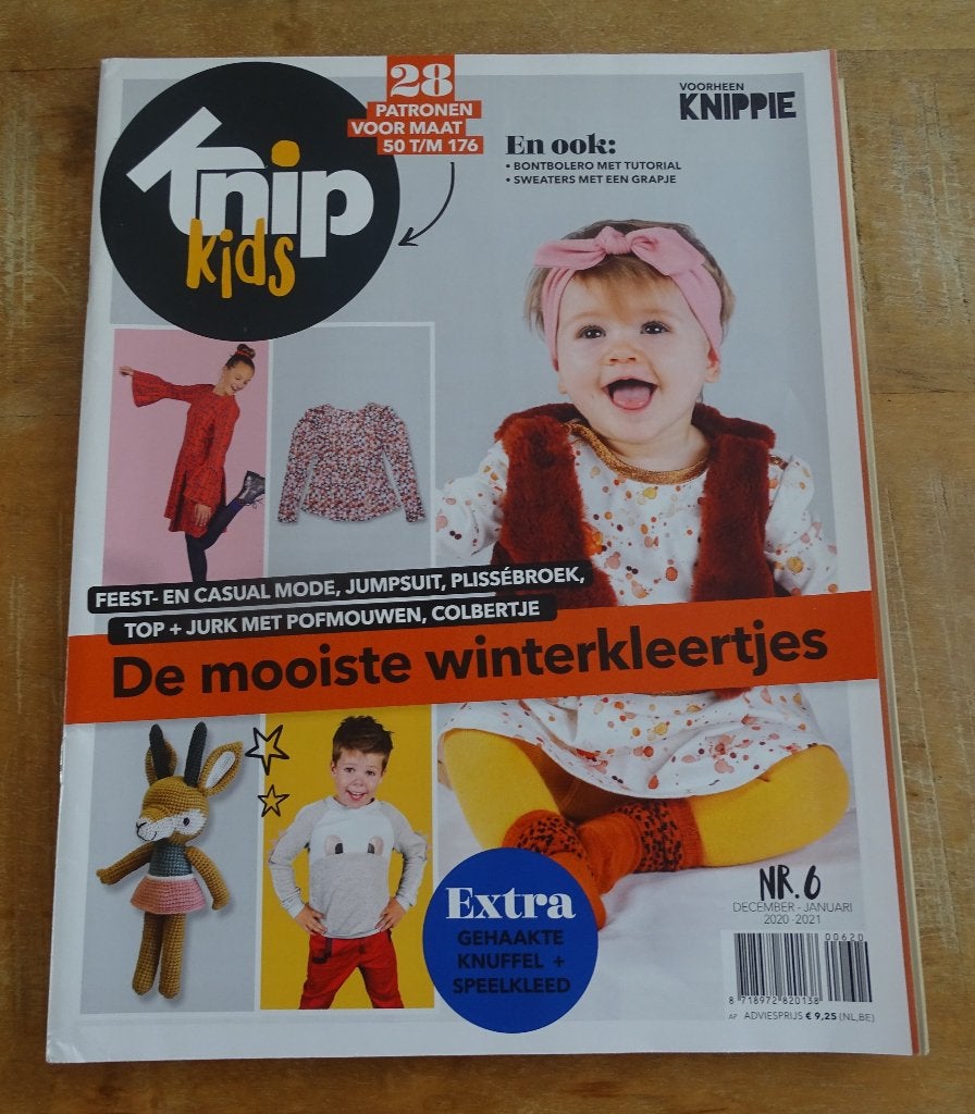 Knipkids Knippie nr. 6 december 2020, januari 2021 mt 50/176, Verzenden, Zo goed als nieuw, Kind, Knippie