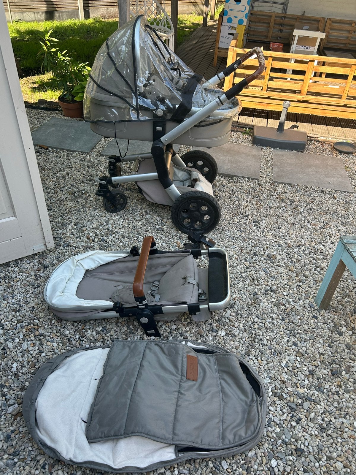 Joolz kinderwagen met reiswieg en zitje (band lek), Ophalen, Gebruikt, Combiwagen, Met reiswieg