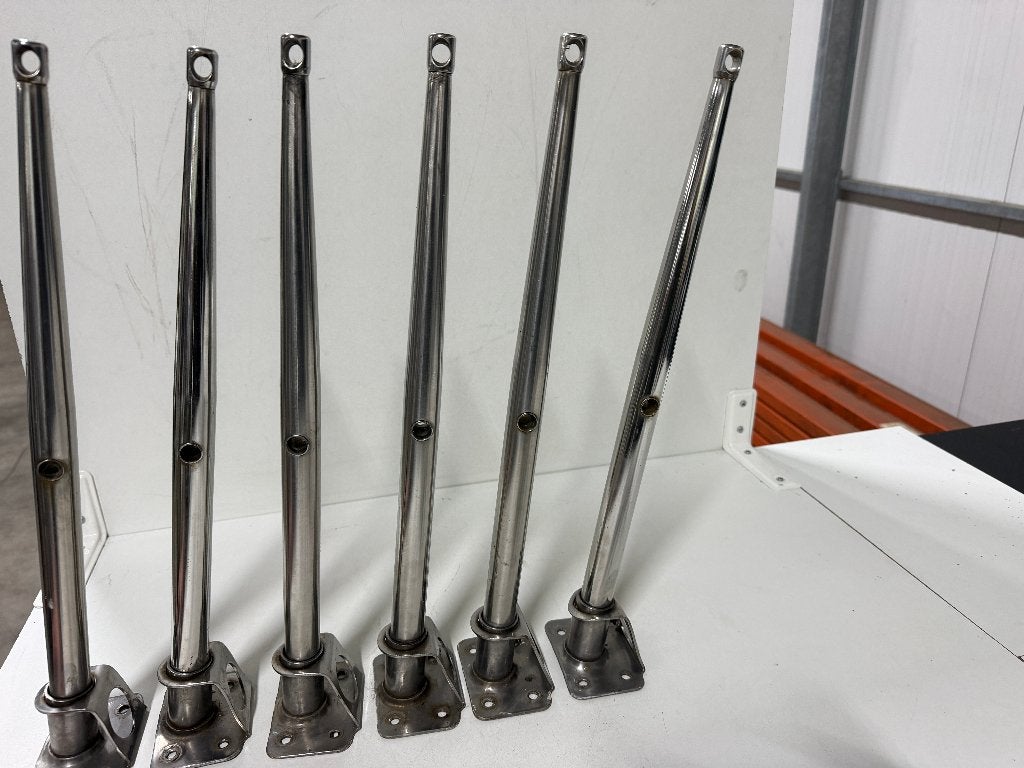 6 x RVS scepter 46 cm met scepterpot, Ophalen of Verzenden, Gebruikt, Overige typen