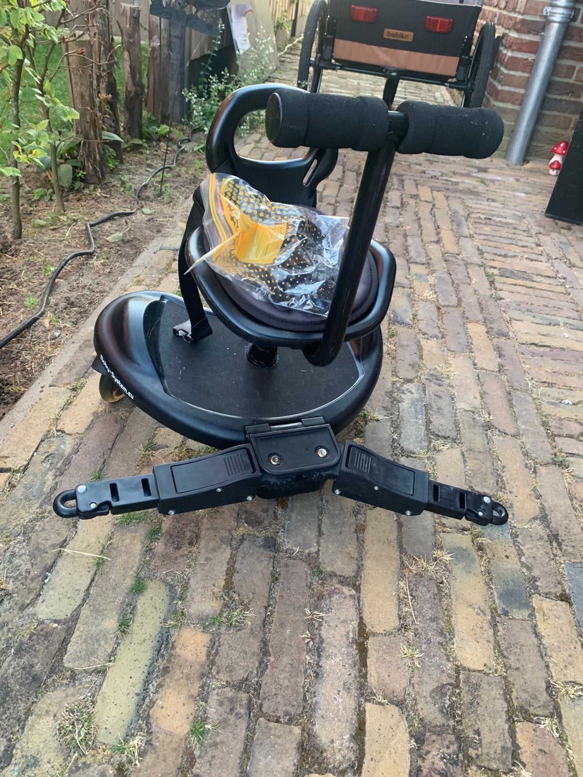 Meerijdplankje met stoeltje van Moby System, Ophalen, Zo goed als nieuw, Overige merken