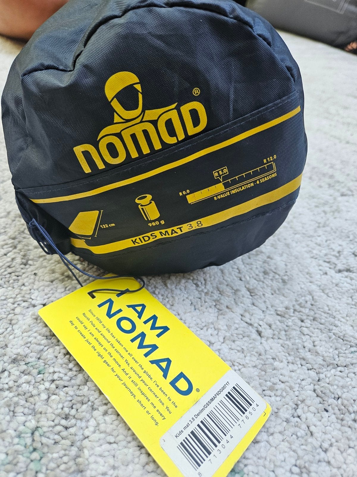 Nomad Kids Mat 3.8 zelfopblaasbare slaapmat, Caravans en Kamperen, Ophalen of Verzenden, Zo goed als nieuw, 1-persoons