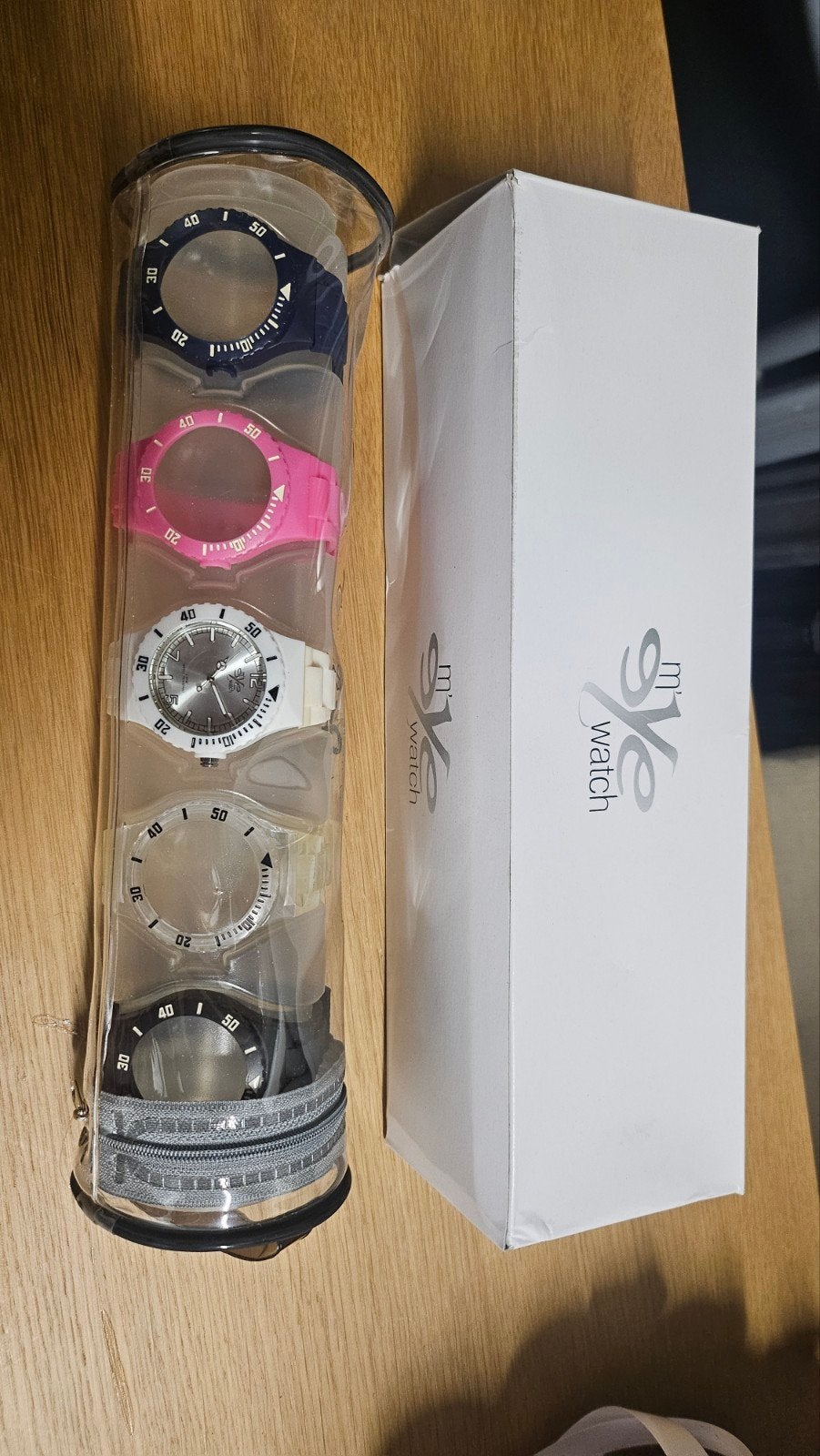 M'Eye Watch set met verwisselbare horlogekasten, Sieraden, Tassen en Uiterlijk, Horloges | Dames, Ophalen of Verzenden