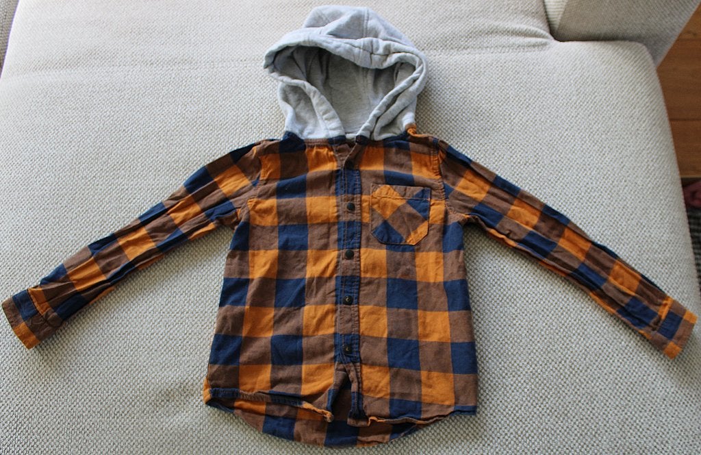 Overhemd met capuchon van Hema 110/116, Gebruikt, Overhemd of Blouse, Ophalen of Verzenden, Hema