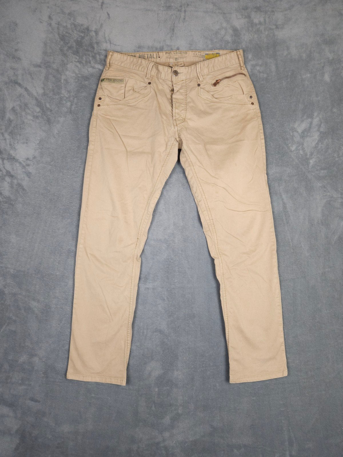 Pme Legend Broek Bare Metal W38 L34 Beige Jeans Pall Mall., Verzenden, ., Beige, Maat 56/58 (XL)