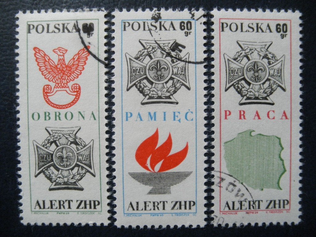 Postzegels Polen 1969 scouting., Ophalen of Verzenden, Polen, Gestempeld