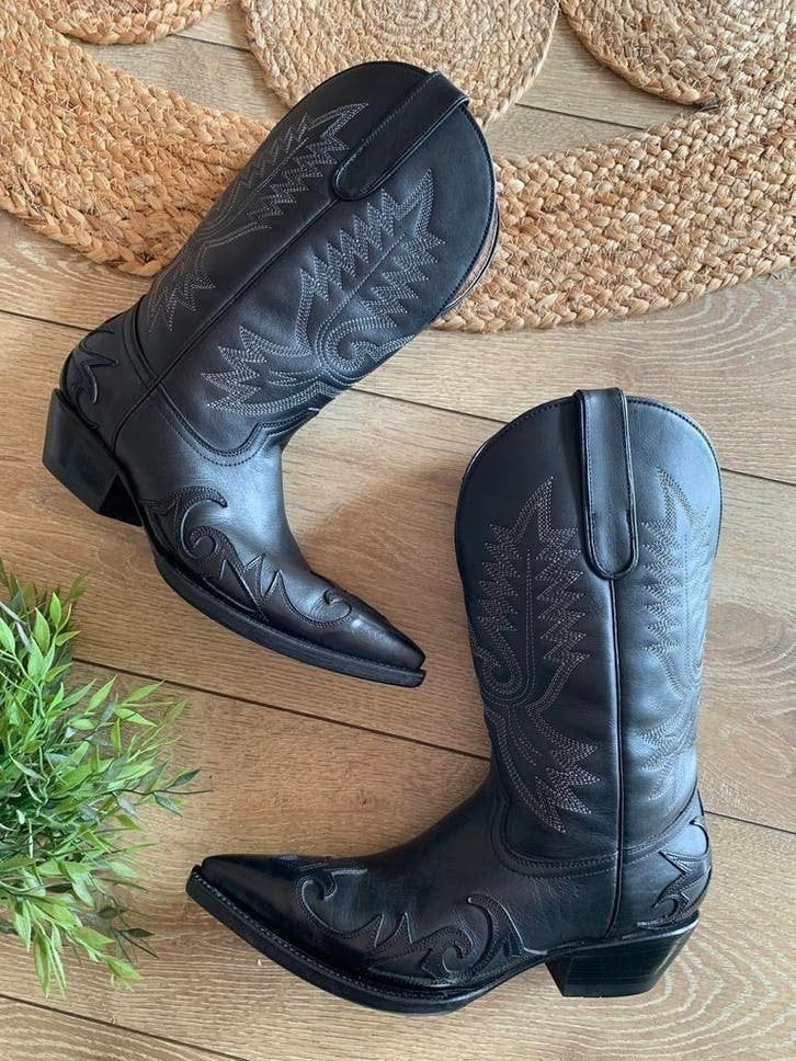 Go West cowboylaarzen 37 38 western boots bohemian laarzen, Hoge laarzen, -, Zwart, -