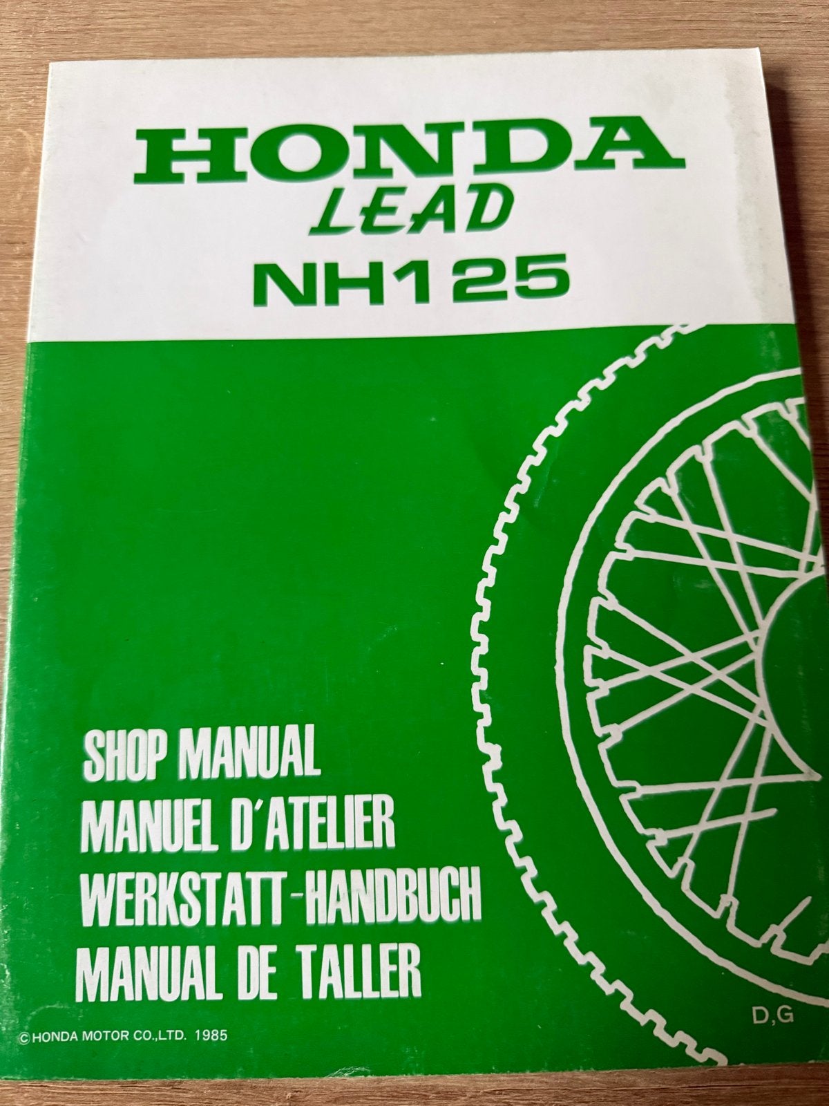 Honda Lead NH125 Werkplaatshandboek - Origineel 1985, Motoren, Ophalen of Verzenden