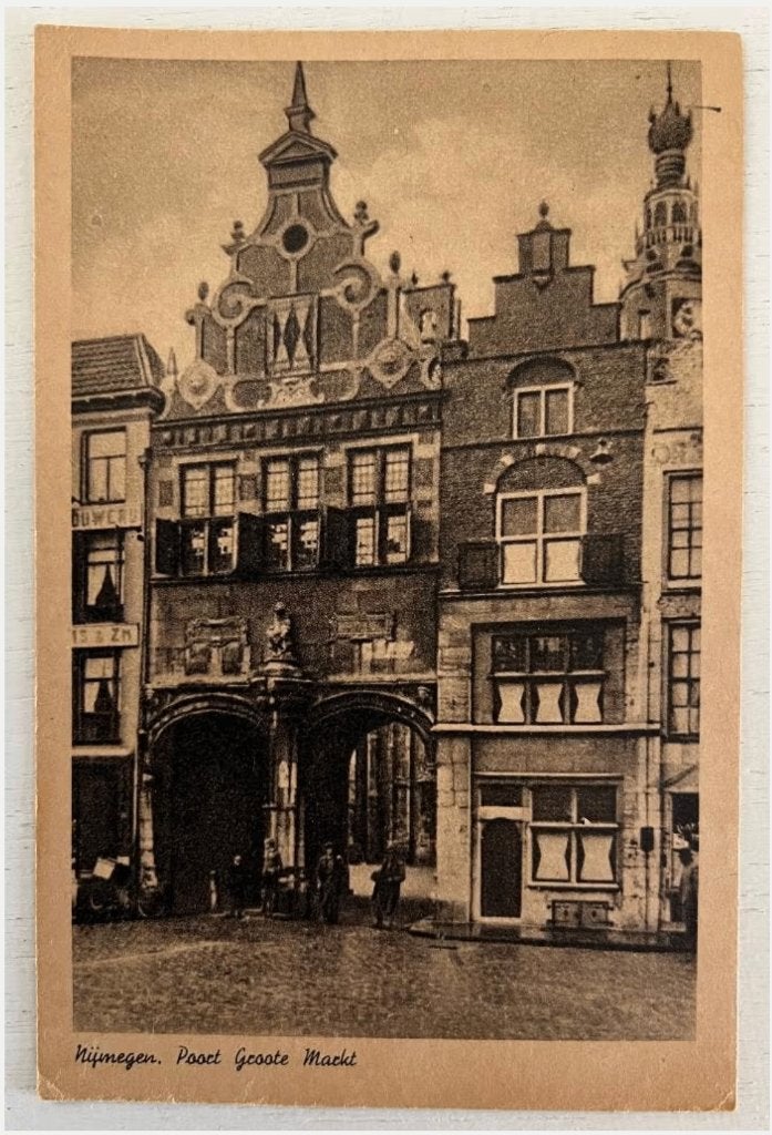 Oude Ansichtkaart - Nijmegen - Poort Groote Markt, Ophalen of Verzenden, 1940 tot 1960, Gelopen, Gelderland
