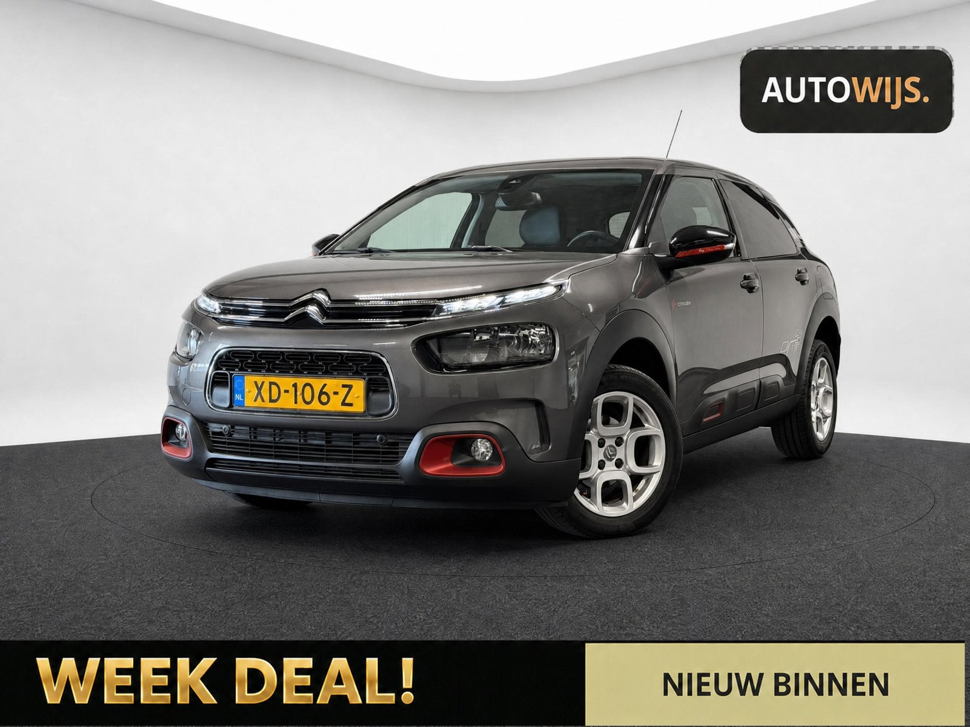 Citroen C4 Cactus 1.2 PureTech Shine|AUT|LED|LEDER|KEYLESS|N, Auto's, Dealer onderhouden, Gebruikt, 49 €/maand, Bedrijf