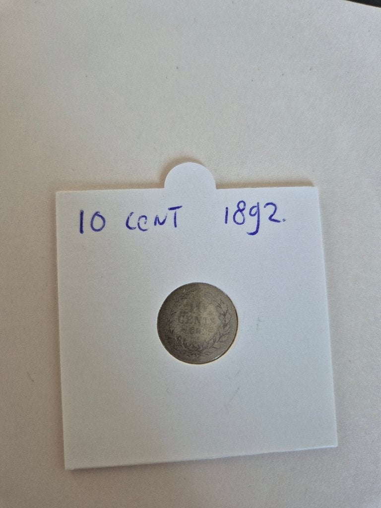 9x zilveren 10 cent Wilhelmina, Setje, Zilver, Ophalen of Verzenden, 10 cent