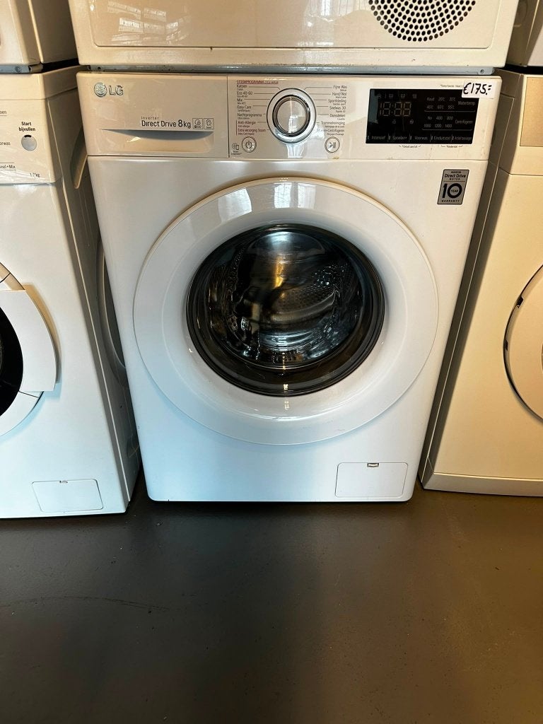 Gebruikte LG wasmachine 8 kg 1400 toeren met stoom, Ophalen, Gebruikt, LG, Voorlader