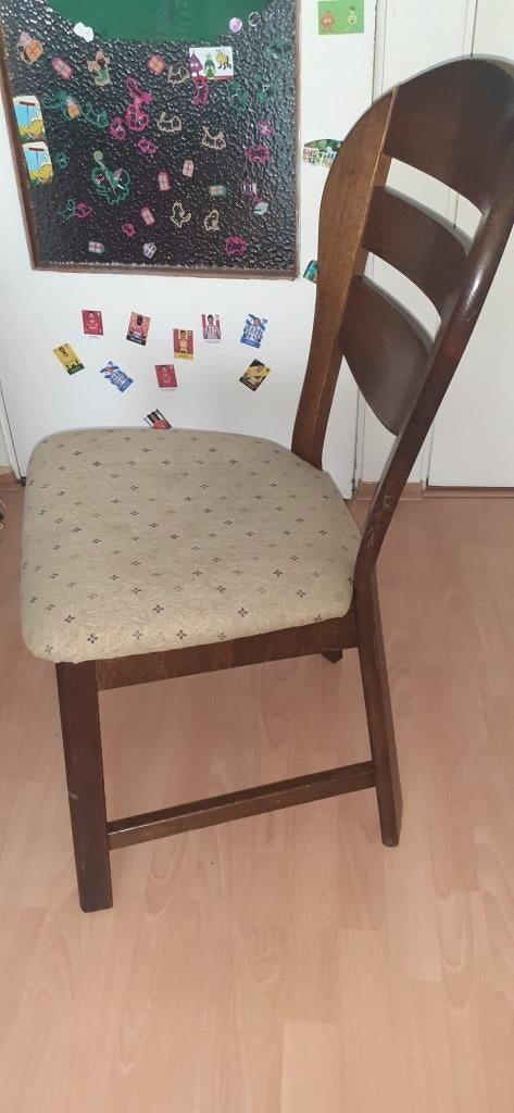 Salontafel plus vier stoelen, Huis en Inrichting, Tafels | Eettafels, Ophalen, Gebruikt, 50 tot 100 cm, 100 tot 150 cm
