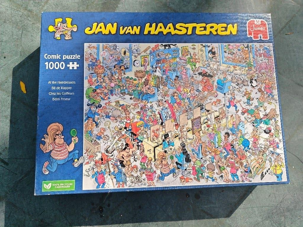 van Haasteren puzzel Bij de kapper, Ophalen of Verzenden, 500 t/m 1500 stukjes, Gebruikt, Legpuzzel