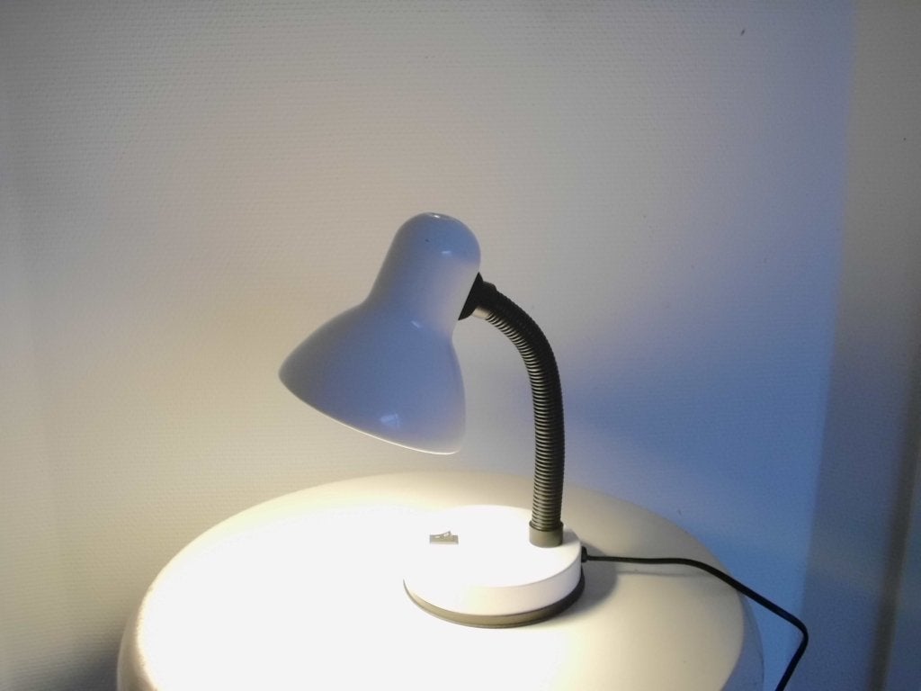 Retro stijl bureaulmap LED lamp, kap deukje, verder z.g.a.n., Huis en Inrichting, Ophalen, Bureaulamp, Overige merken, 27 cm