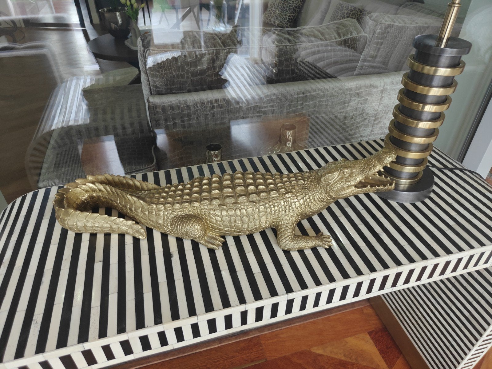 richmond decoratie gouden krokodil, Ophalen of Verzenden