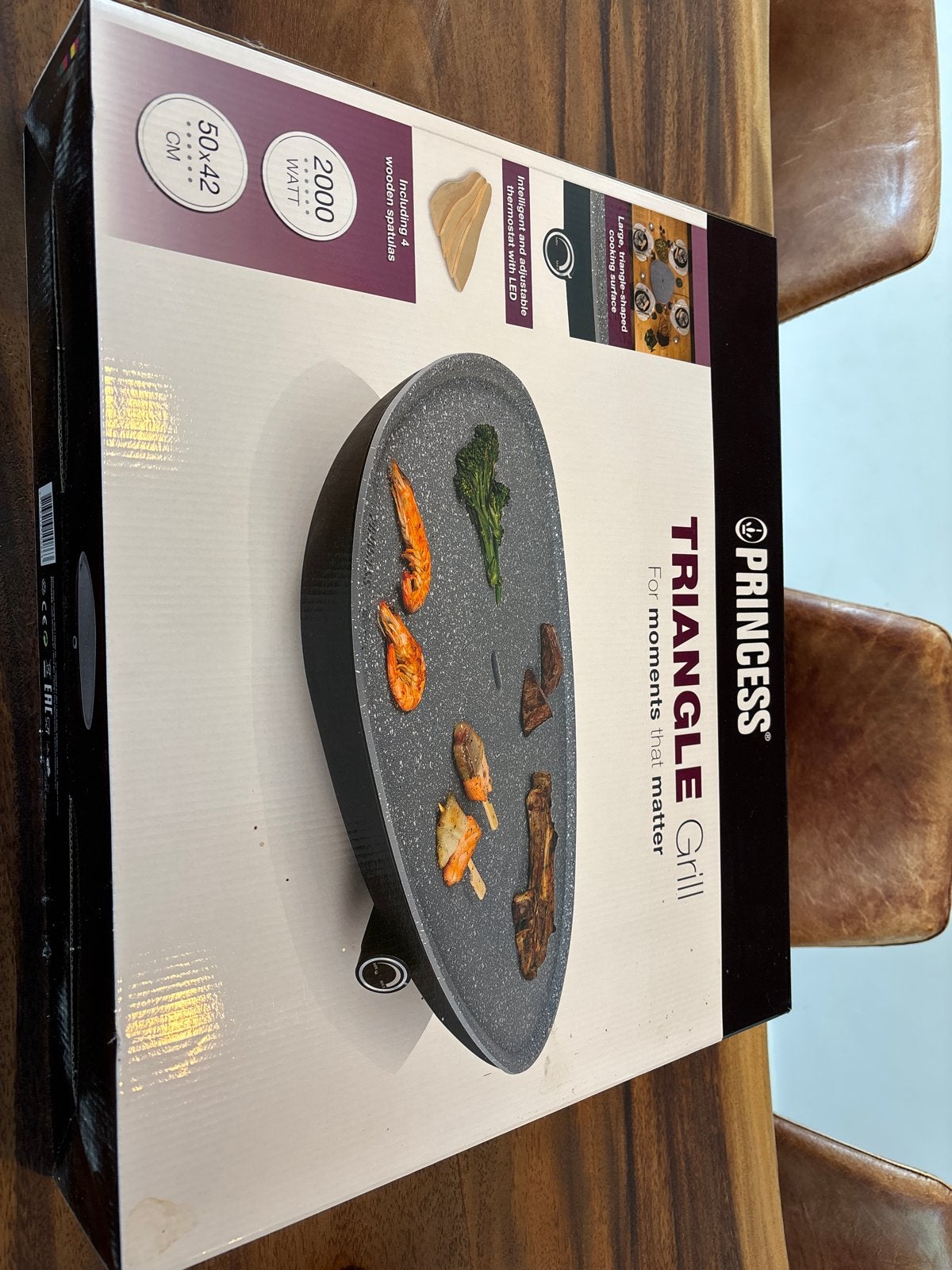 Princess Triangle Grill - Nieuw in doos, Ophalen, Nieuw, 4 t/m 7 personen